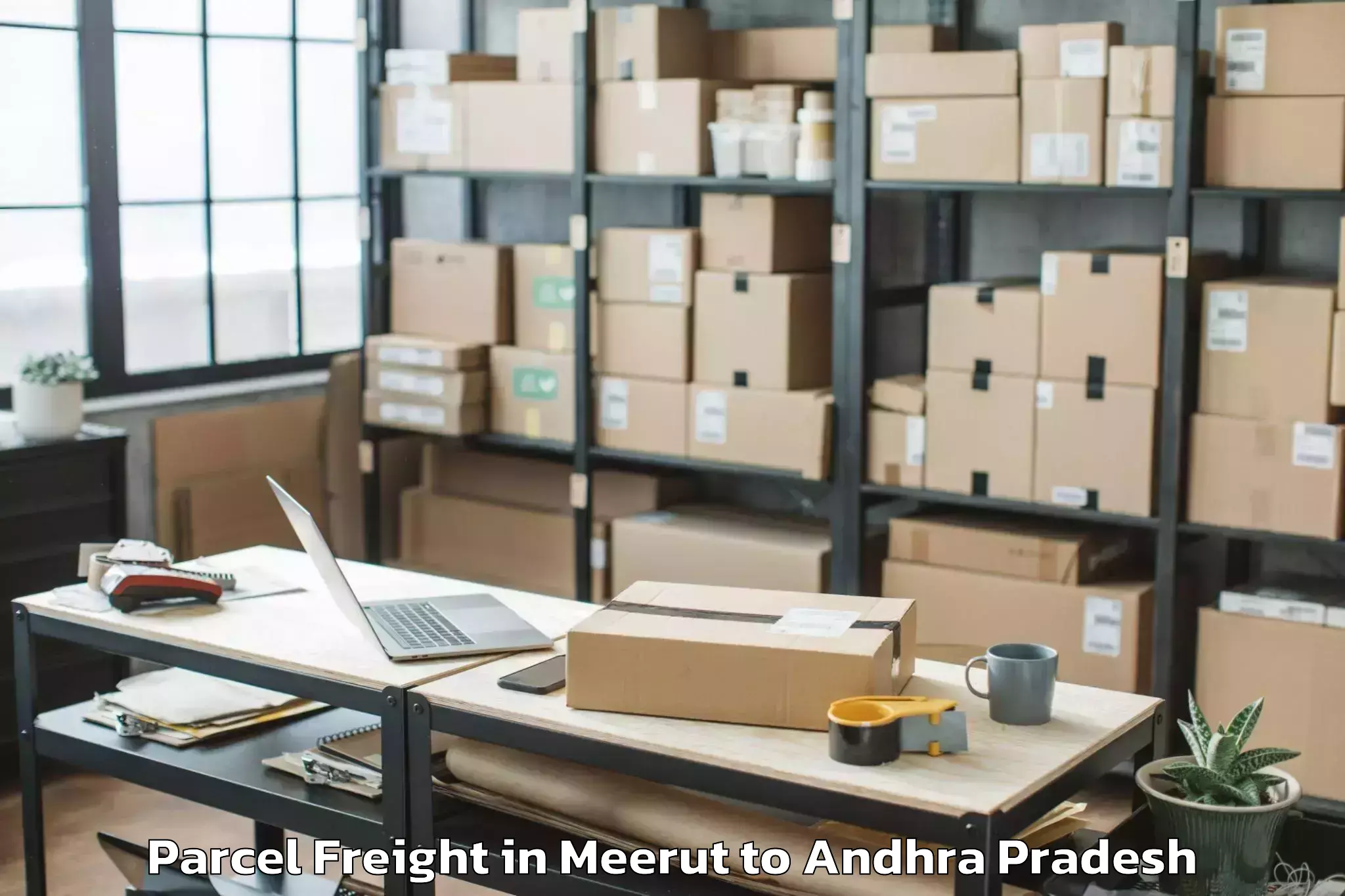 Leading Meerut to Jaggaiahpet Parcel Freight Provider